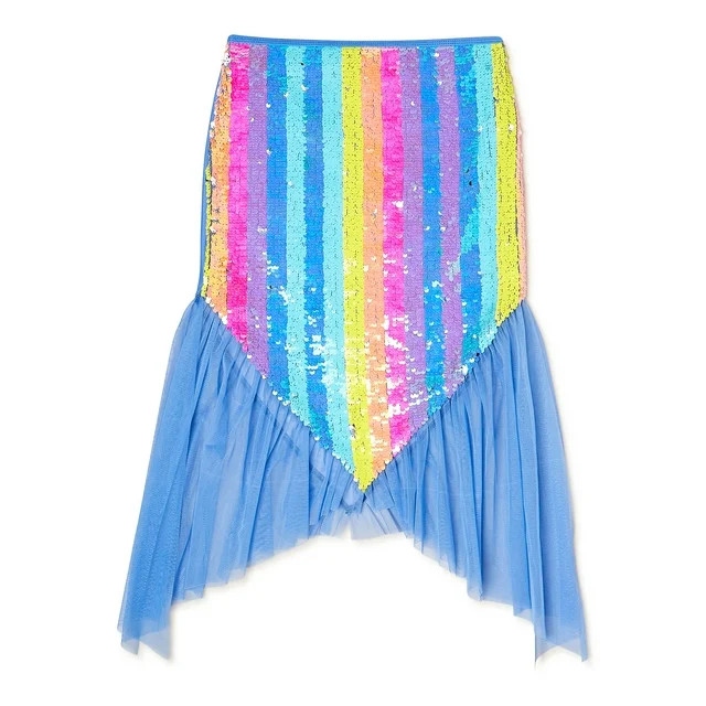 Wonder Nation Girls Flip Sequin Mermaid Skirt, Sizes 4-18 | Walmart (US)