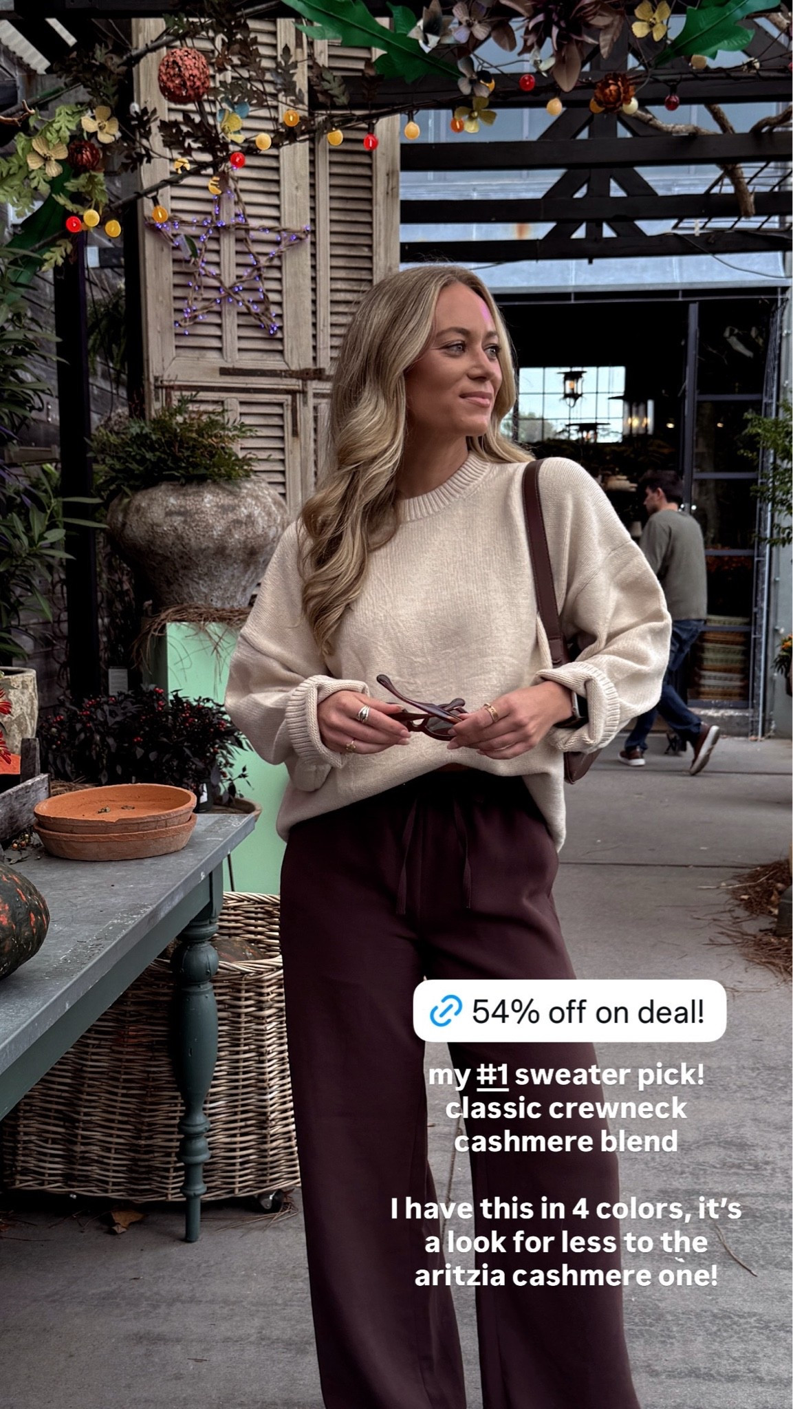 Wearing the Amazon Sweater in a small! Prime Day Deal!