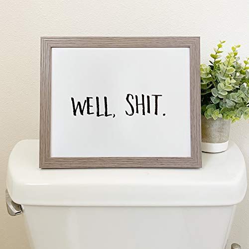 Etch & Ember Funny Bathroom Signs - Well Shit - Unframed - Art Print - 8" x 10" | Amazon (US)