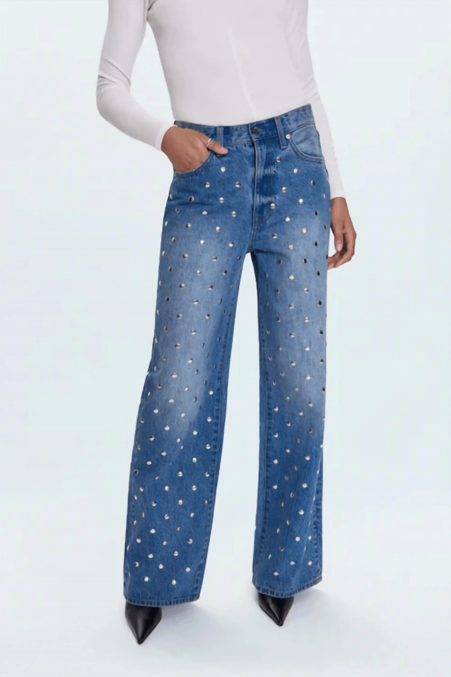 Hendrix High Rise Baggy Jean In Charmed | Shop Simon