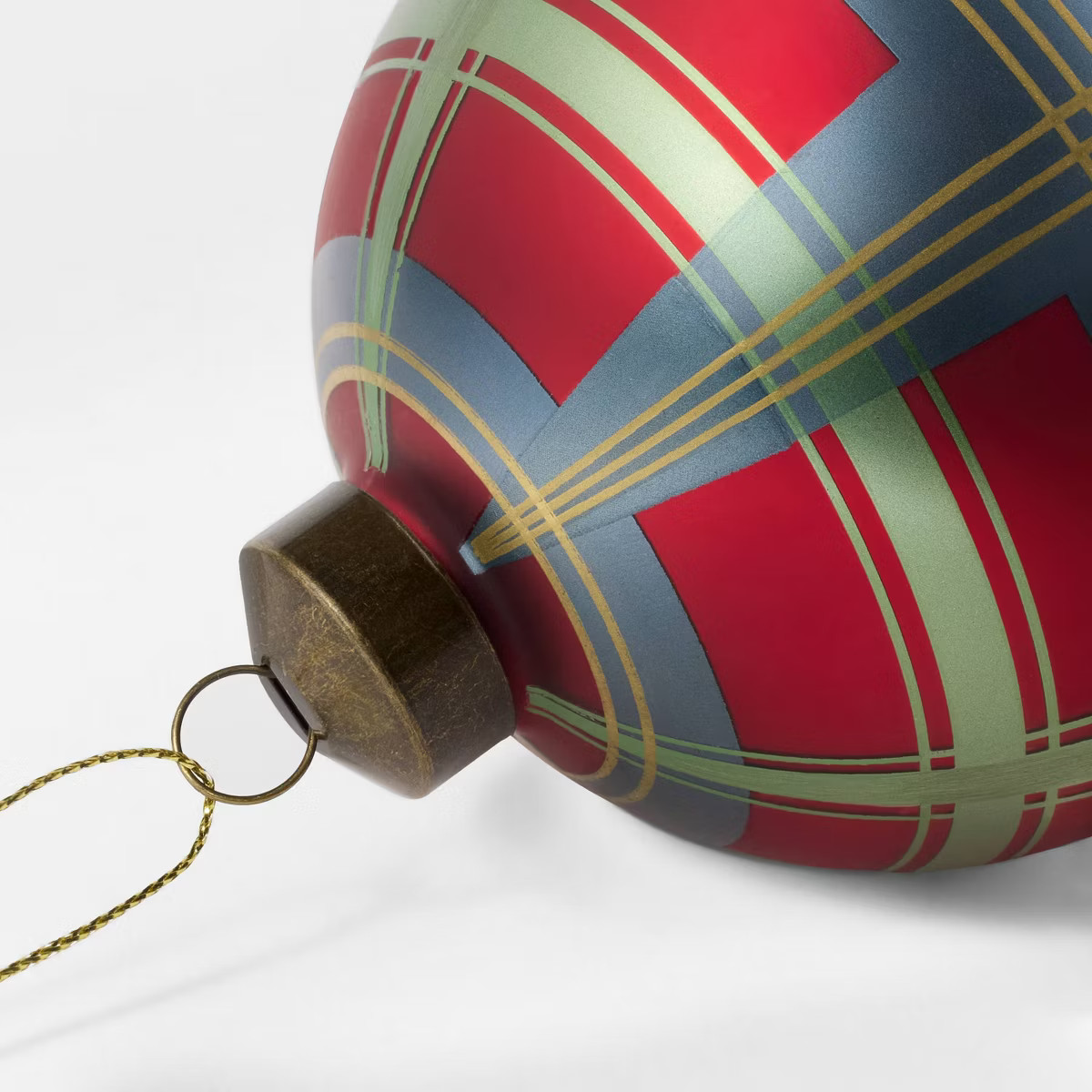 Set of 4 Plaid Glass Ornaments - Threshold™ designed with Studio McGee | Target