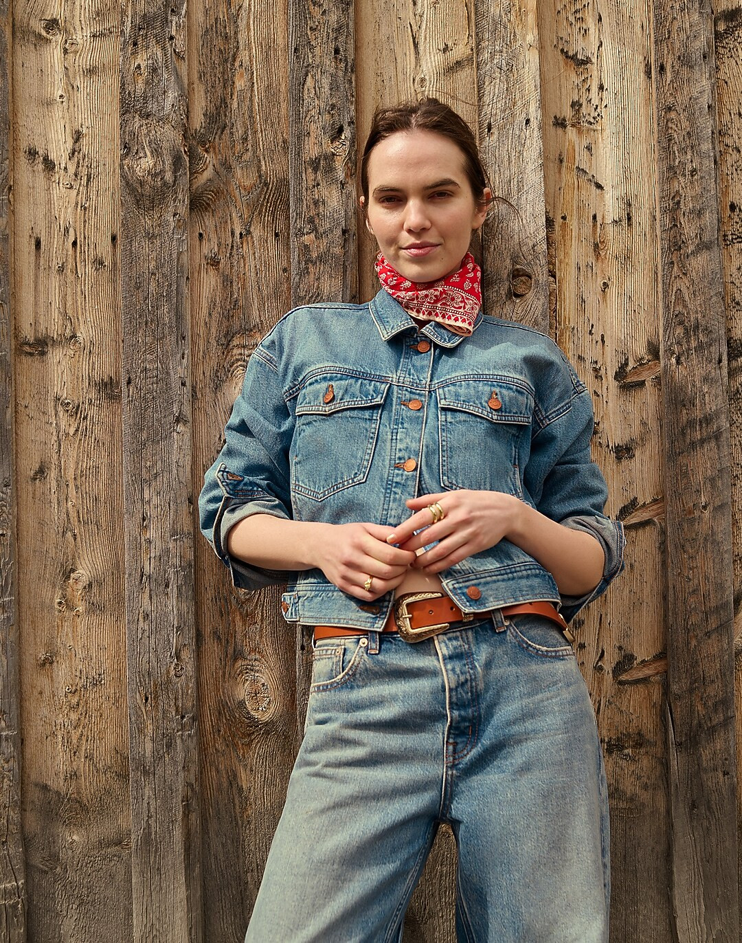 Button-Front Denim Jacket in Grenhart Wash | Madewell