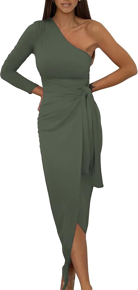 BTFBM Women Elegant Long Sleeve Cocktail Dress      
 Polyester Blend | Amazon (US)