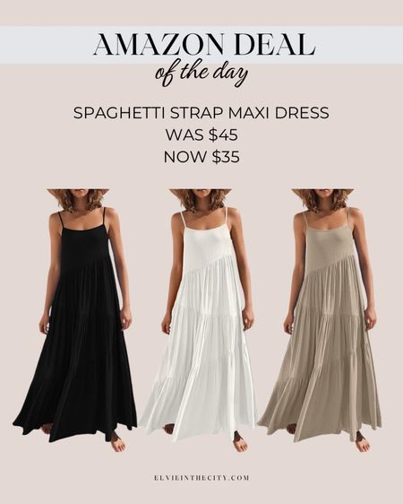 This spaghetti strap maxi dress comes in a bunch of colors and today is only $35!

White dress, resort wear, spring outfit, summer outfit, fashion over 40



#LTKfindsunder50 #LTKover40 #LTKsalealert