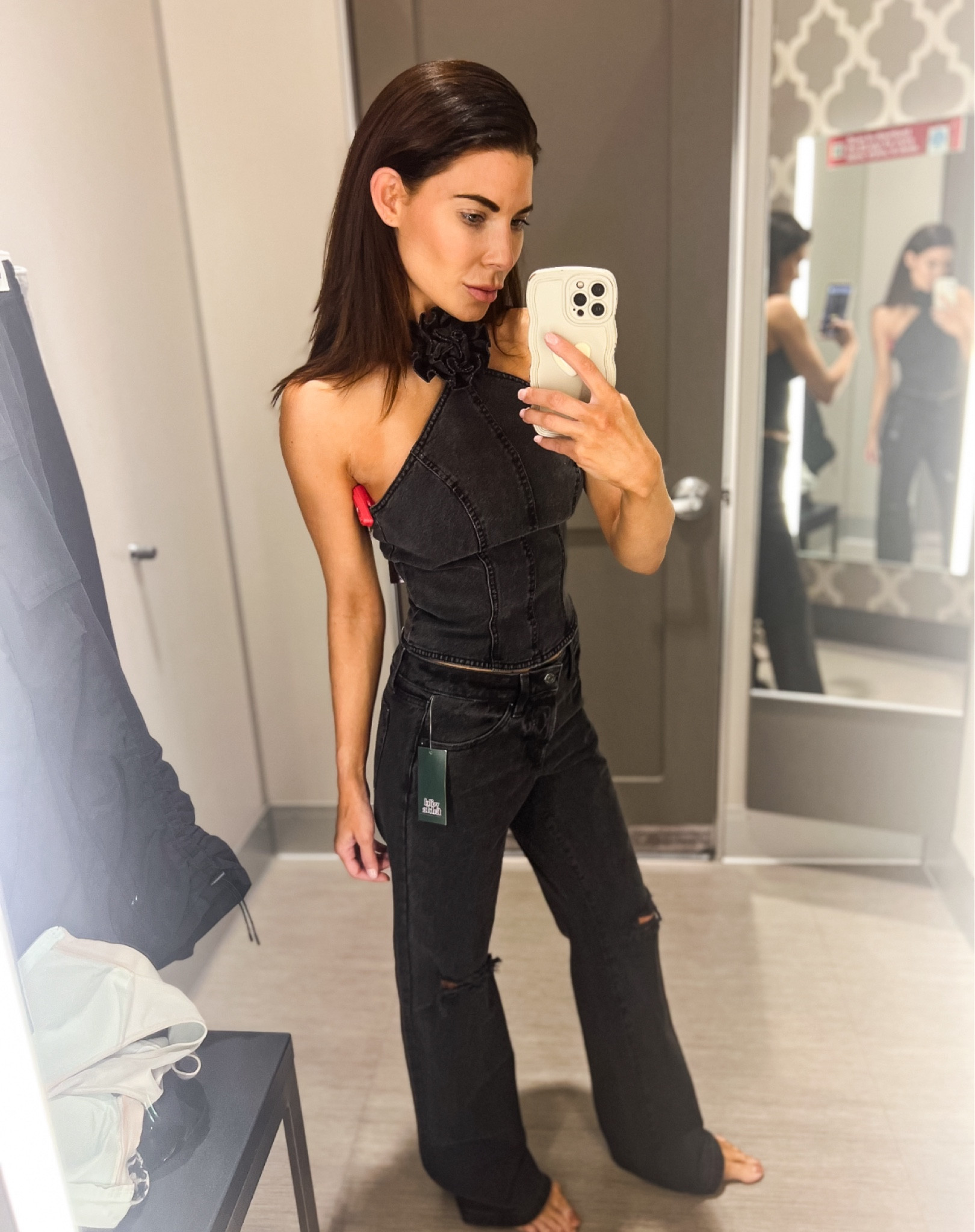 I am loving everything about this Jean outfit. Two separate pieces, but go together perfectly! 

5’4 size small top and 4 in jeans.

#jeans #sale #shopmytargetstyle #target #targetstyle #targettop #jeantop #haltertop #targetsale #holidaystyle #casualstyle #holidayoutfit #targethaul #targettryon #ltkseasonal #ltkstyle #jeanonjean 

#LTKSaleAlert #LTKFindsUnder50 #LTKHoliday