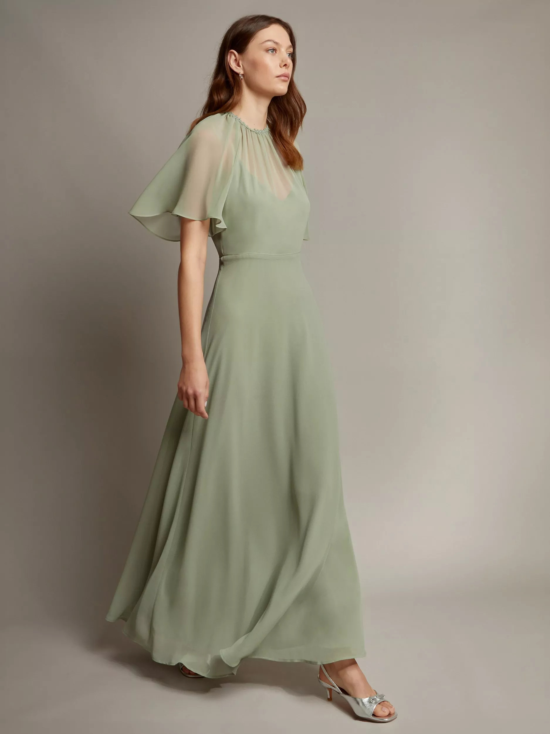MonsoonMona Maxi Dress, Sage, 6 | John Lewis (UK)