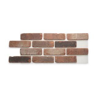 28 in. x 10.5 in. x 0.5 in. Brick Webb Bridgewater Thin Brick Sheets (Box of 5-Sheets) | The Home Depot