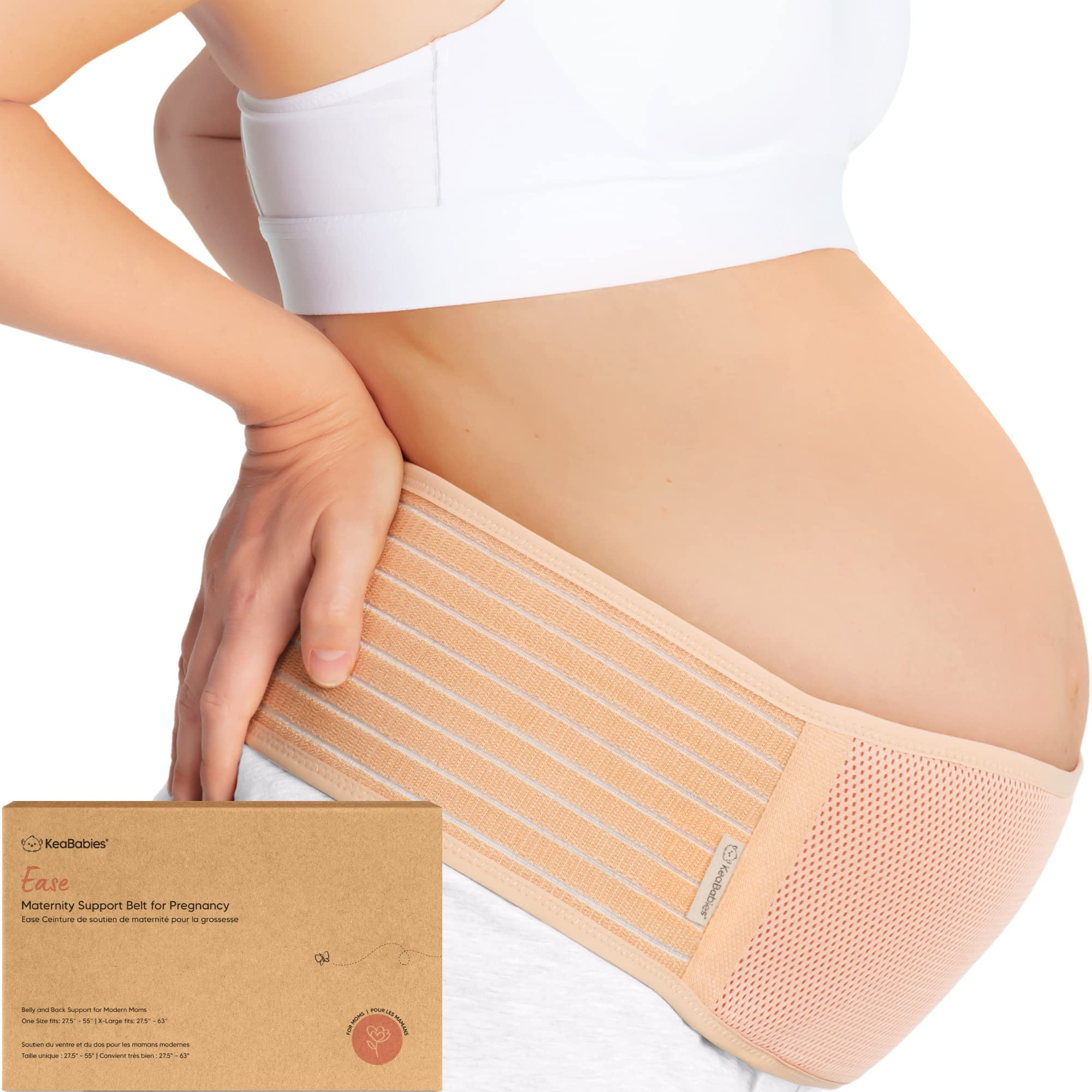 KeaBabies Maternity Belly Band - Soft & Breathable Pregnancy Belly Support Belt - Pelvic /Tummy B... | Amazon (US)