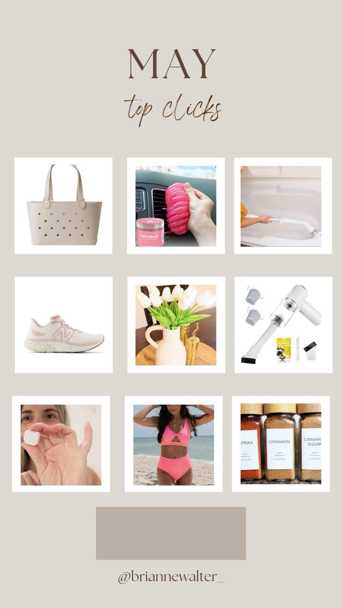 MAY TOP CLICKS Round Up
Amazon Home Finds, Bathing Suit, kitchen finds, home & cleaning gadget, faux tulips 

#LTKHome #LTKSaleAlert #LTKFindsUnder50