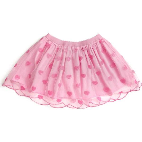 Mini Sequin Hearts Valentine's Day Tutu, Pink | Maisonette