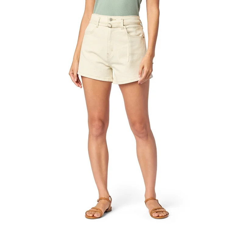 Levi Strauss Signature Women's Vintage A-Line Belt Shorts, Sizes 0-14 | Walmart (US)