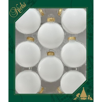 Crafting Seamless Glass Ball Ornaments for Holiday Decor - Frost with Gold Caps-8 Pieces, 2 5/8 inch (67mm) | Target