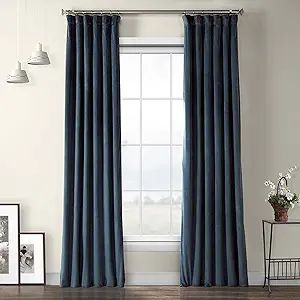 Amazon.com: HPD Half Price Drapes VPYC-161270-108 Plush Velvet Curtain (1 Panel), 50 X 108, Avalo... | Amazon (US)