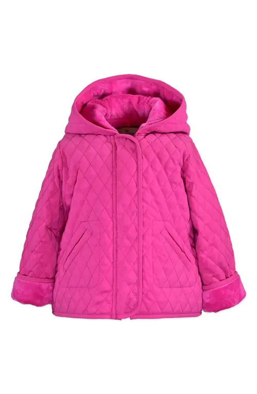 Widgeon Barn Faux Fur Lined Hooded Jacket in Magenta at Nordstrom, Size 24M | Nordstrom