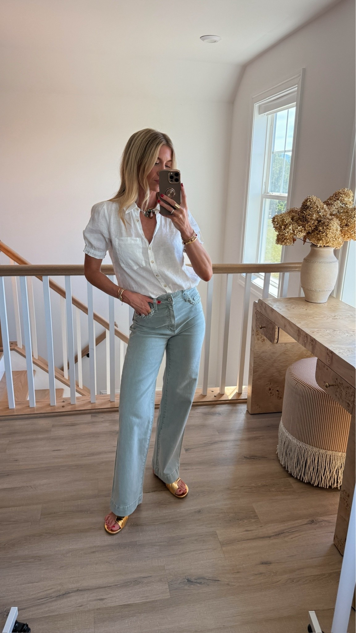 White button up + denim! 

Get 20% off Anthropologie orders over $100 with my exclusive code LEANNE20

#LTKootd #LTKSeasonal #LTKSaleAlert