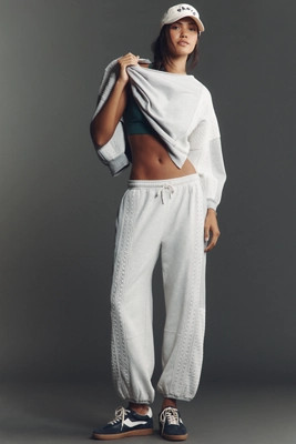 Daily Practice Lace-Inset Jogger Sweatpants | Anthropologie (US)