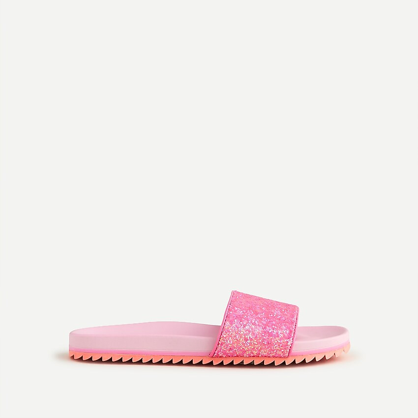 Girls' glitter pool slides | J. Crew US