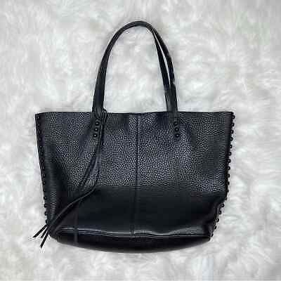 Rebecca Minkoff Medium Unlined Tote Black Pebbled Leather Studded | eBay AU