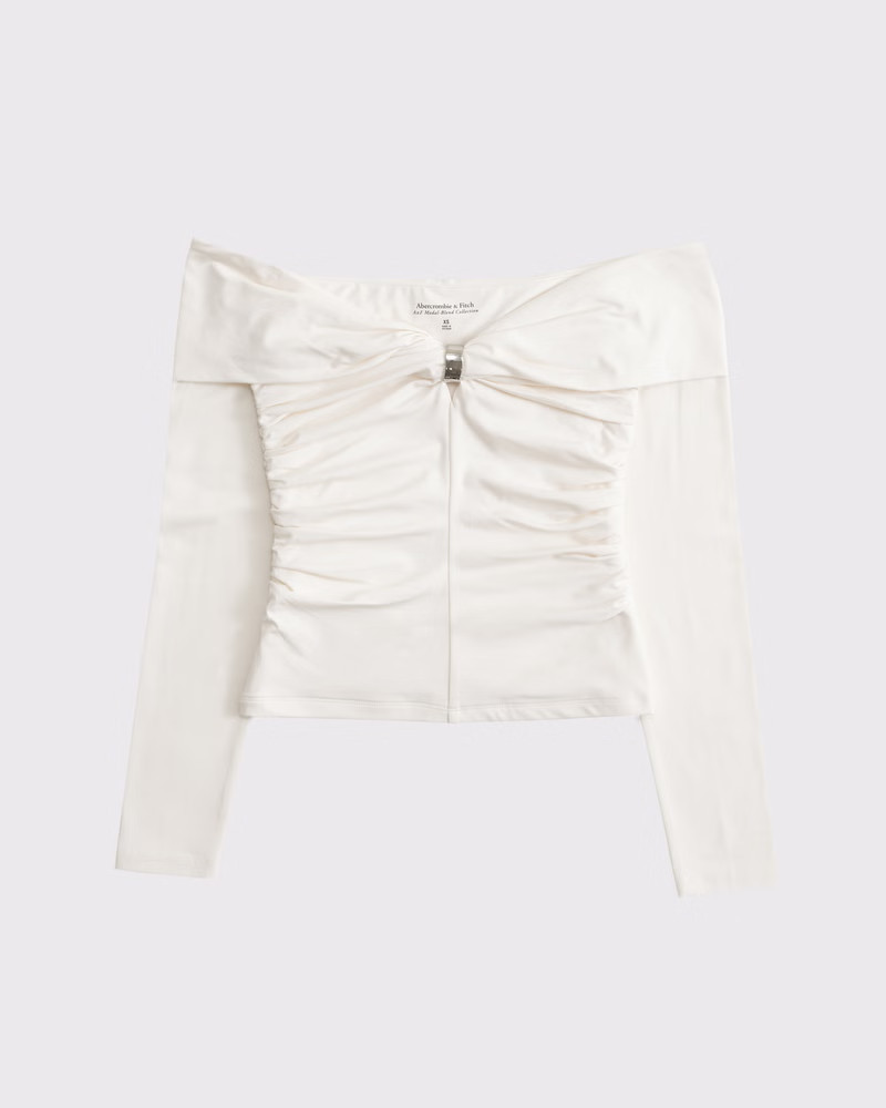 Off-The-Shoulder Hardware Top | Abercrombie & Fitch (US)