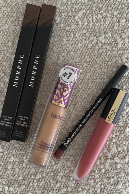 Makeup essentials. Eyebrow pencil, concealer, lip liner, matte lip stain 

#LTKsalealert #LTKbeauty #LTKunder50