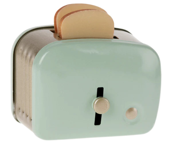Miniature Toaster & Bread, Mint | MailegUSA