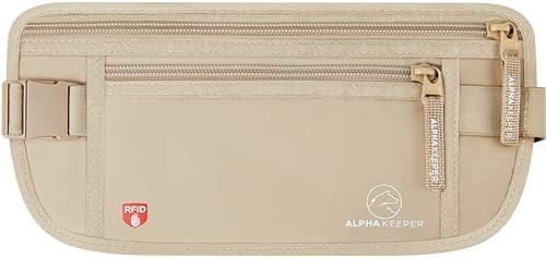 Alpha Keeper Hidden Travel Money Belt - RFID Blocking Waist Wallet & Passport Holder for Women an... | Amazon (US)