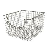 Spectrum Scoop Wire Basket, Vintage-Inspired Steel Storage Solution for Kitchen, Pantry, Closet, Bat | Amazon (US)