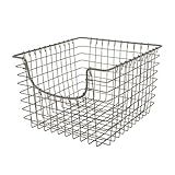 Spectrum Scoop Wire Basket, Vintage-Inspired Steel Storage Solution for Kitchen, Pantry, Closet, Bat | Amazon (US)