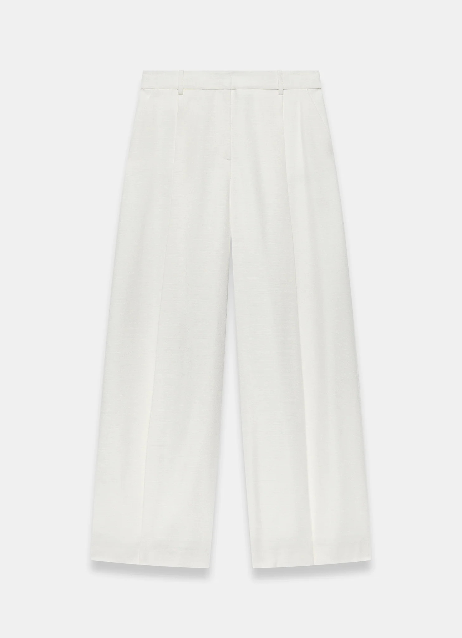 Cream Tailored Wide Leg Trousers | Mint Velvet