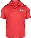 Under Armour Boys' Short Sleeve Ua Match Polo Collared Shirt, Chest Logo, Soft & Comfortable, Red-Core, 4 | Amazon (US)