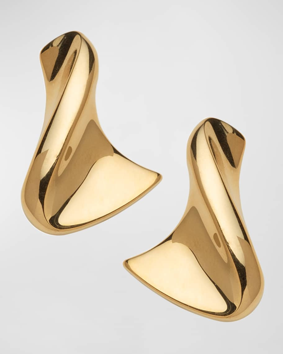 Jennifer Zeuner Anine Twisted Gold-Plated Earrings | Neiman Marcus