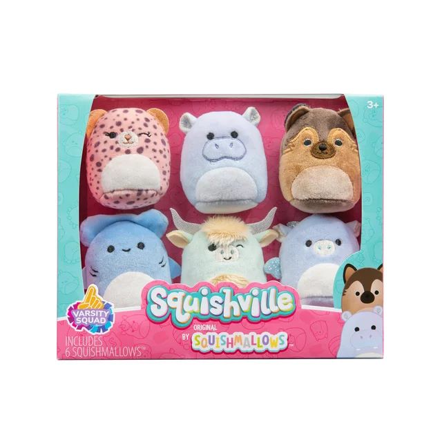 Squishville Child's 2 inch Squishmallows 6 Pack  Varsity Squad Ultra Soft Plush Toy - Walmart.com | Walmart (US)