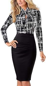 HOMEYEE Women's Short Sleeve Business Church Dress B430 | Amazon (US)