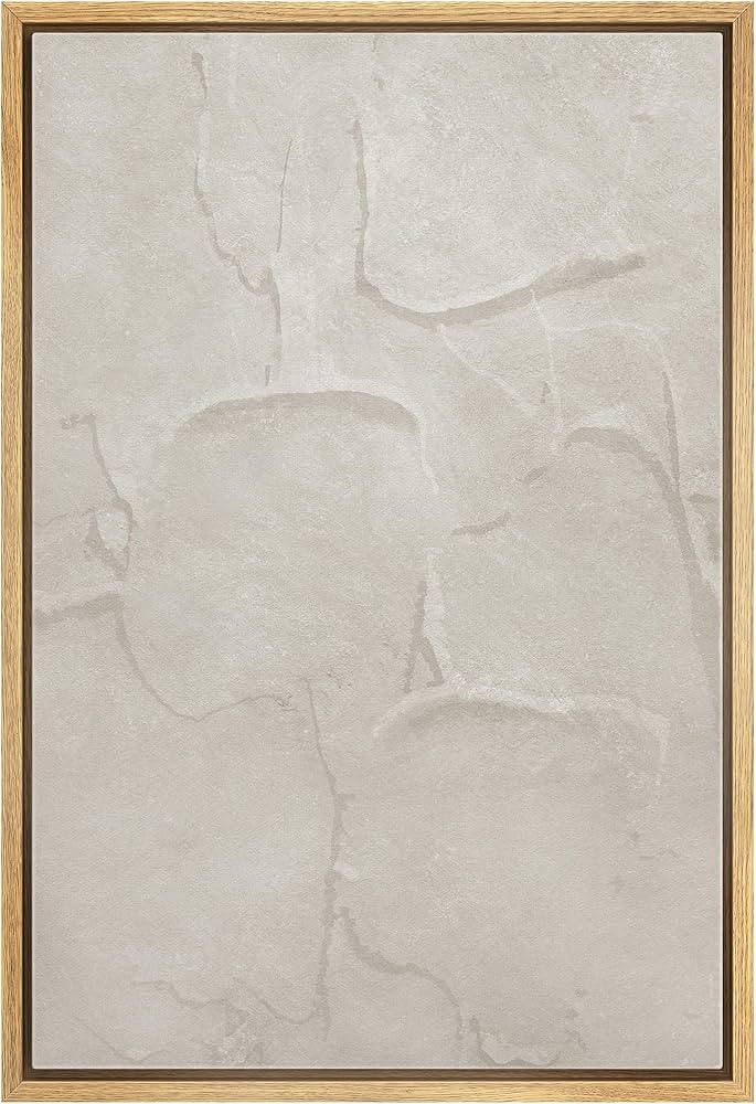 SIGNWIN Framed Canvas Print Wall Art Minimal White Brush Stroke Landscape Abstract Geometric Illu... | Amazon (US)