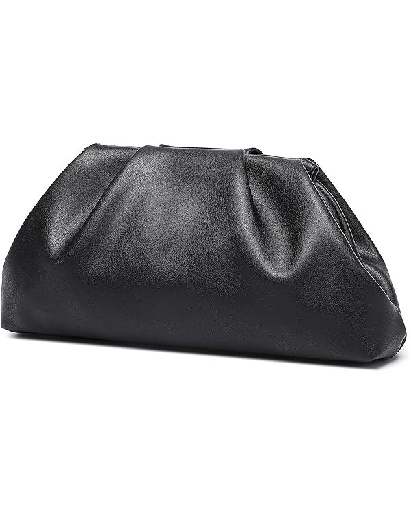 Soft Faux Leather Clutch Purses for Women Formal Evening Bag Elegant Luxurious Hand Bag | Amazon (US)