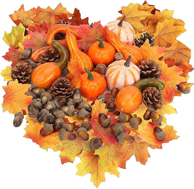 70PCS Fall Decor Artificial Pumpkins for Decorating, Foam Pumpkin Decor for Harvest Halloween Tha... | Amazon (US)