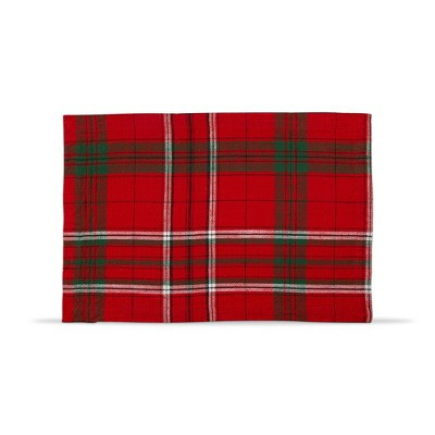 tag Sleigh Ride Holiday Red and Black Plaid Cotton Placemat, 19"L x 14.5"W | Target