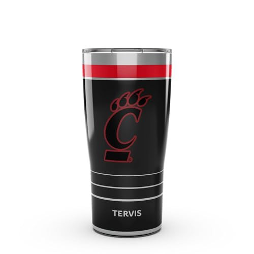 Tervis Traveler Cincinnati Bearcats - Night Game Triple Insulated Tumbler Travel Cup Keeps Drinks Cold & Hot, 20oz, Stainless Steel | Amazon (US)