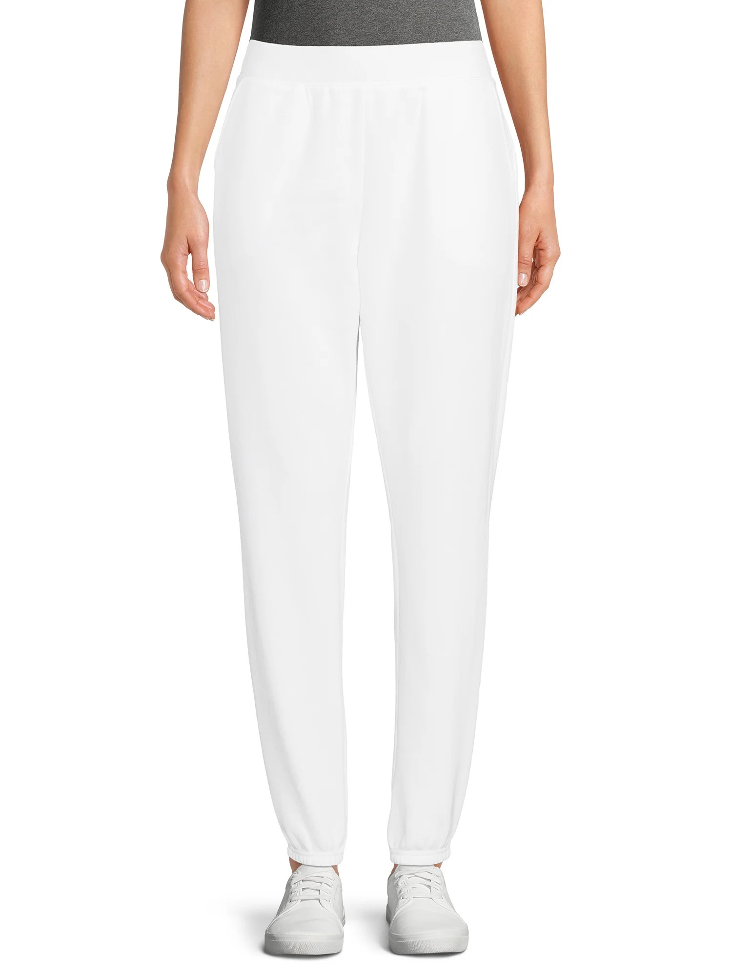 Time & Tru Women's Core Fleece Cinch Pants with Pockets | Walmart (US)