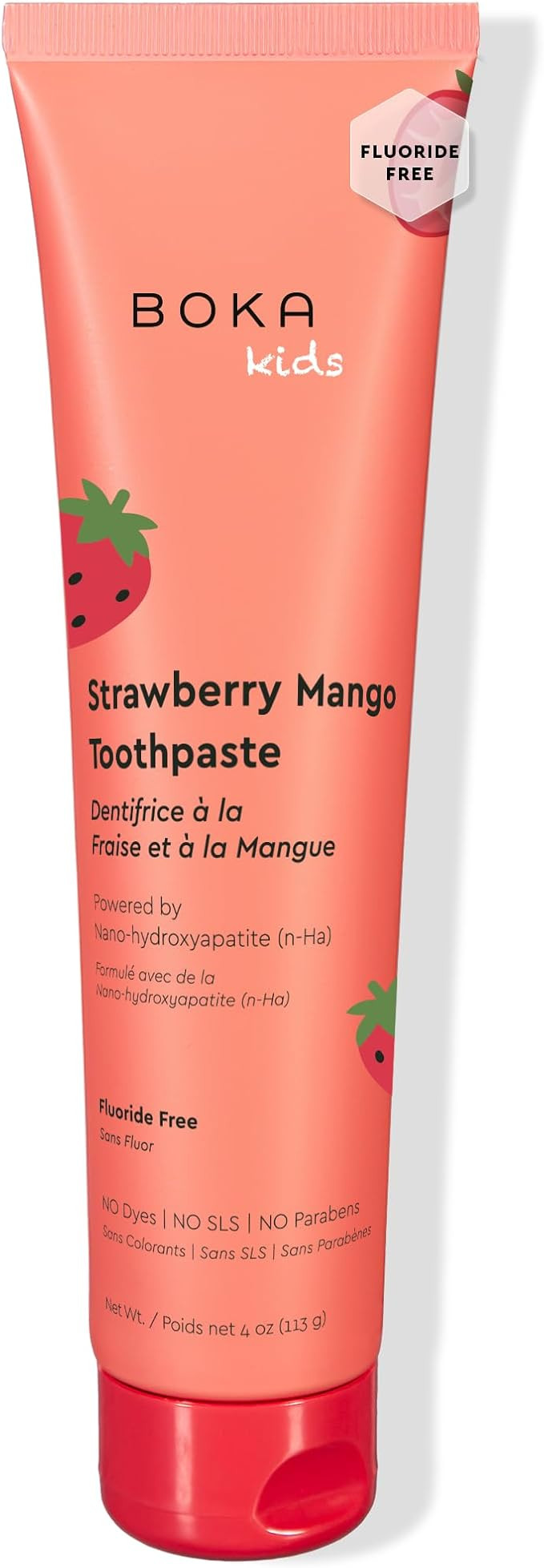 Boka Fluoride Free Toothpaste Nano Hydroxyapatite Toothpaste - Strawberry Mango Flavor, 4 oz 1Pk ... | Amazon (US)