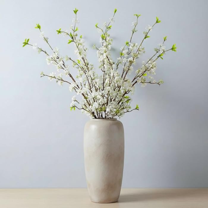 6pcs 39.3 Inch Artificial White Snow Willow Branches for Vases Fake Artificial Flowers Real Touch... | Amazon (US)