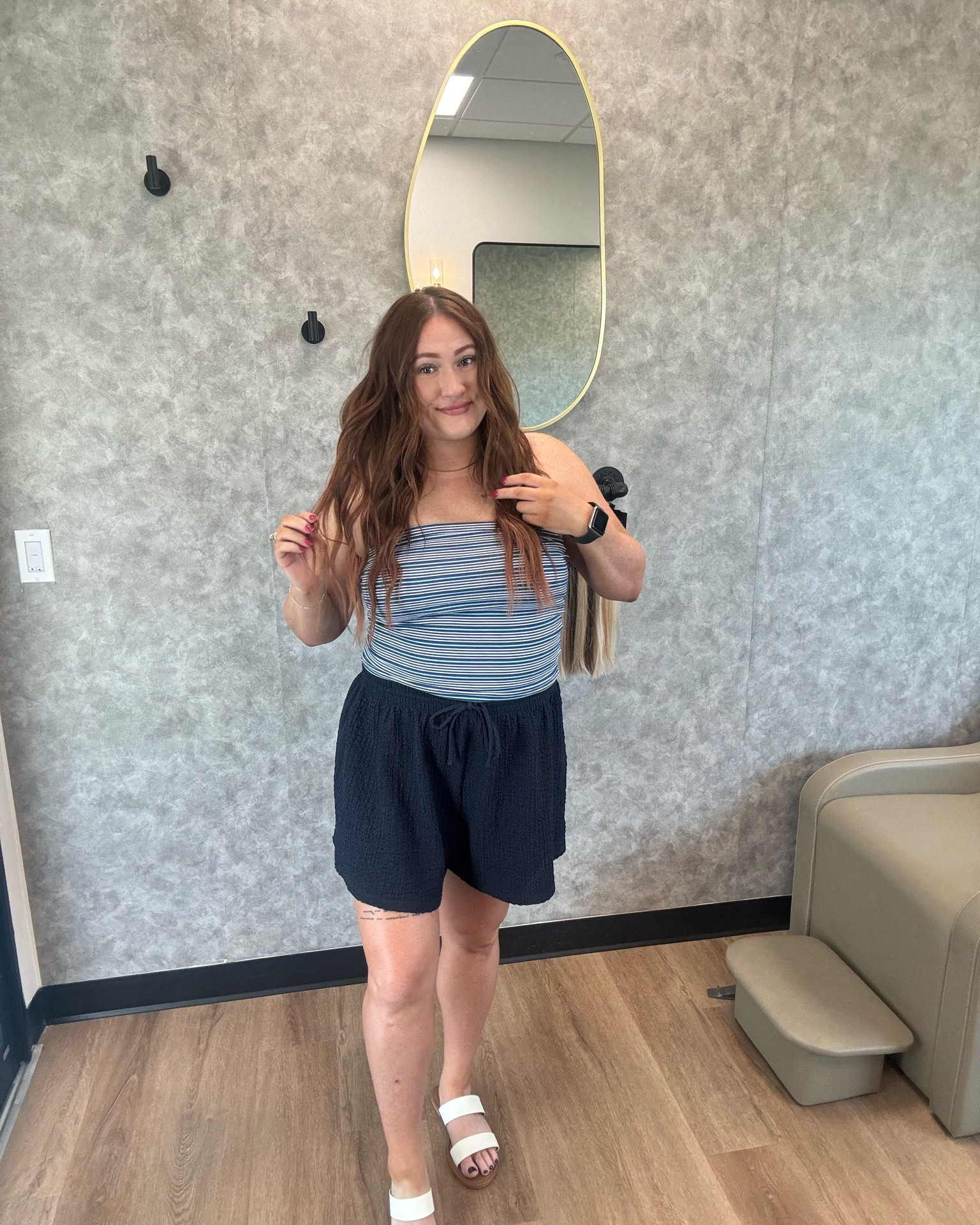 Cute & comfortable summer outfit with a reversible top. I also have these shorts in white! 💙

#LTKootd #LTKvlog #LTKMidsize