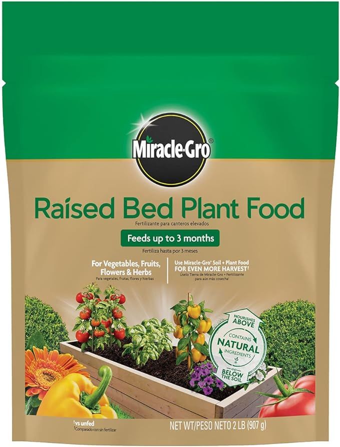 Miracle-Gro Raised Bed Plant Food, 2-Pound | Amazon (US)