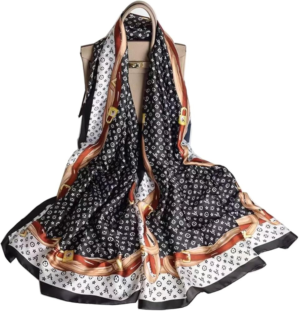 FairyCity Womens oversized Luxury Silk Scarf Long Satin Scarf Lightweight Fashion Shawl Wrap | Amazon (US)