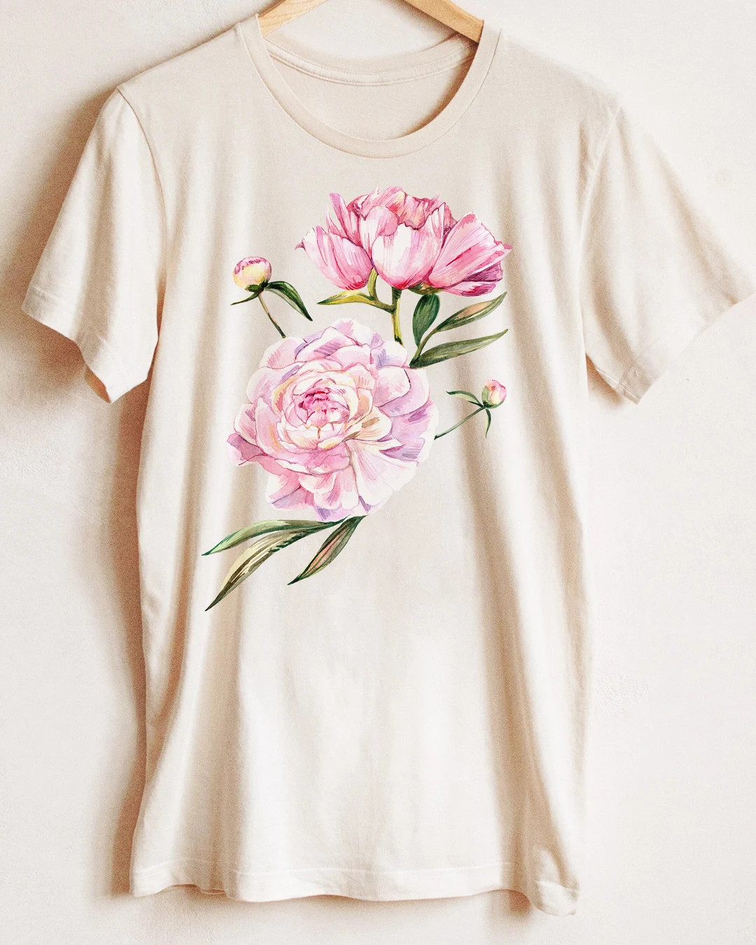Peony Flower Shirt. Watercolor Peonies Floral T Shirt. Peony Gift - Etsy | Etsy (US)