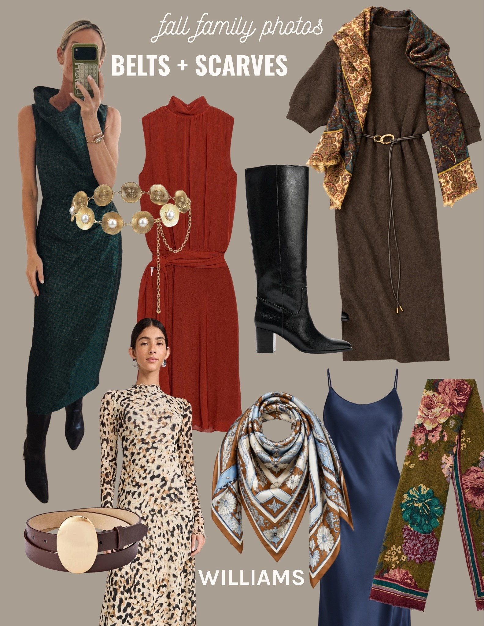 Fall family photo ideas…scarves + belts!
