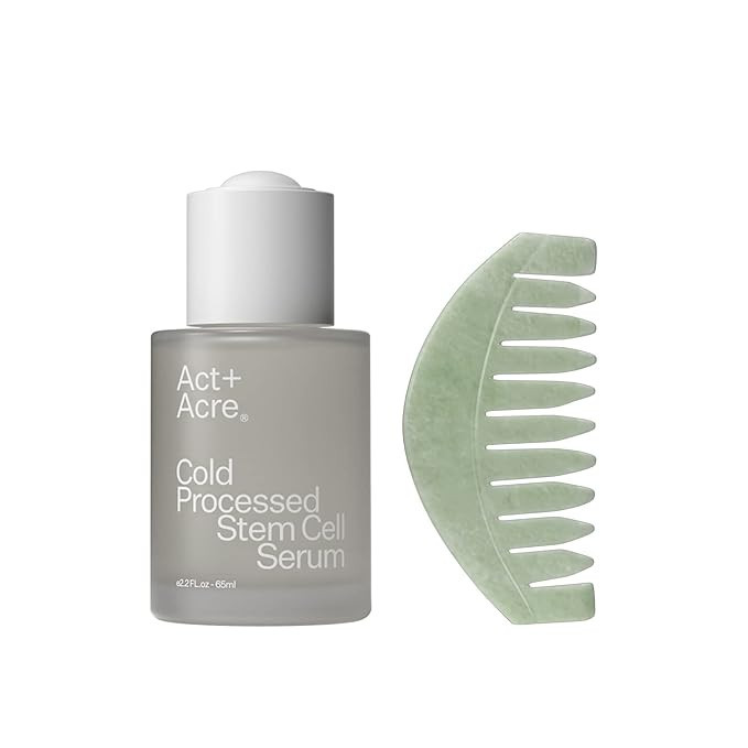 Act+Acre Cold Processed Apple Stem Cell Serum and Scalp Gua Sha Tool - Promotes Growth - Soothes ... | Amazon (US)