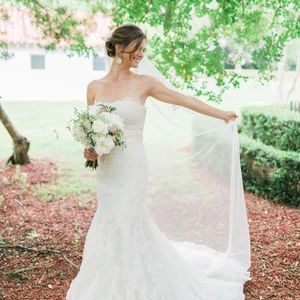 Plain 1 Tier Chapel Length Soft Tulle Veil With Raw Edge, Wedding Veil, Bridal Veil, Long Wedding... | Etsy (US)