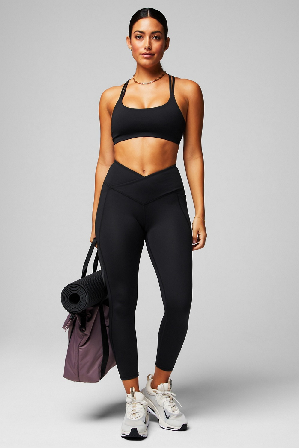 Oasis PureLuxe HW Crossover 7/8 Legging | Fabletics - North America