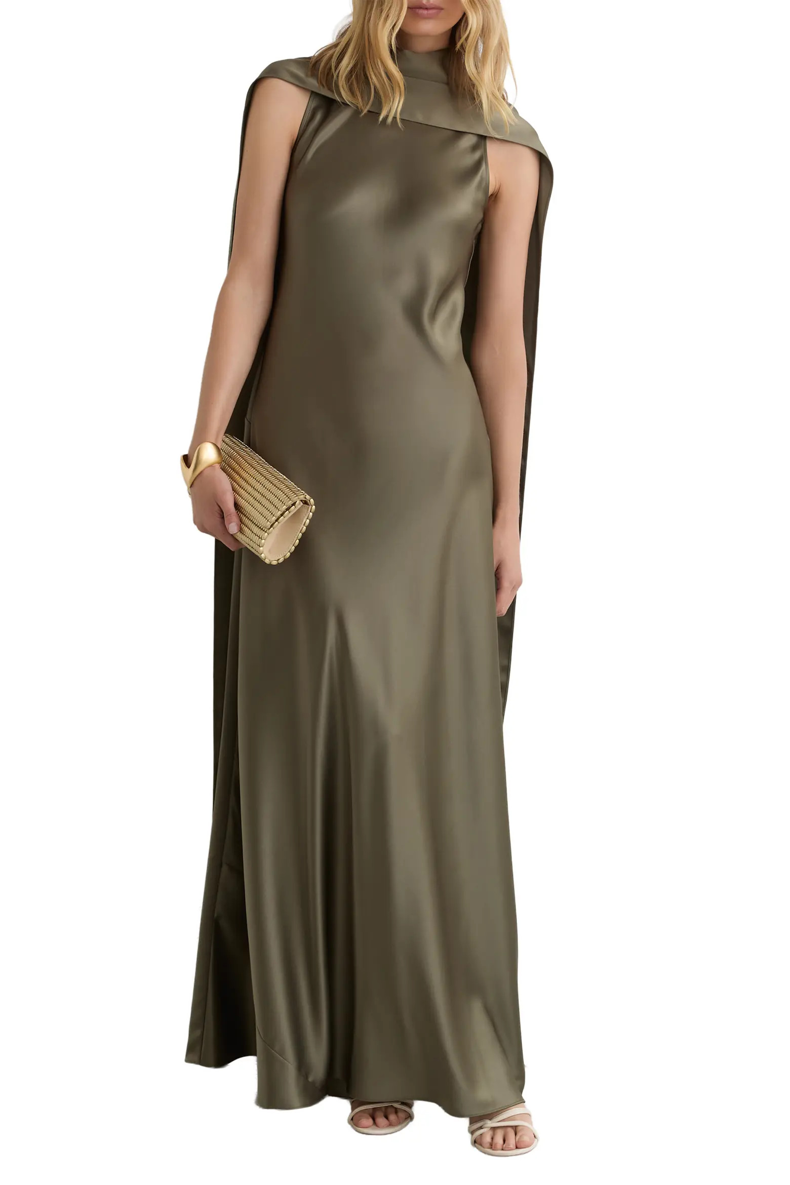 Fae Drape Sleeveless Satin Gown (Women) | Nordstrom | Nordstrom